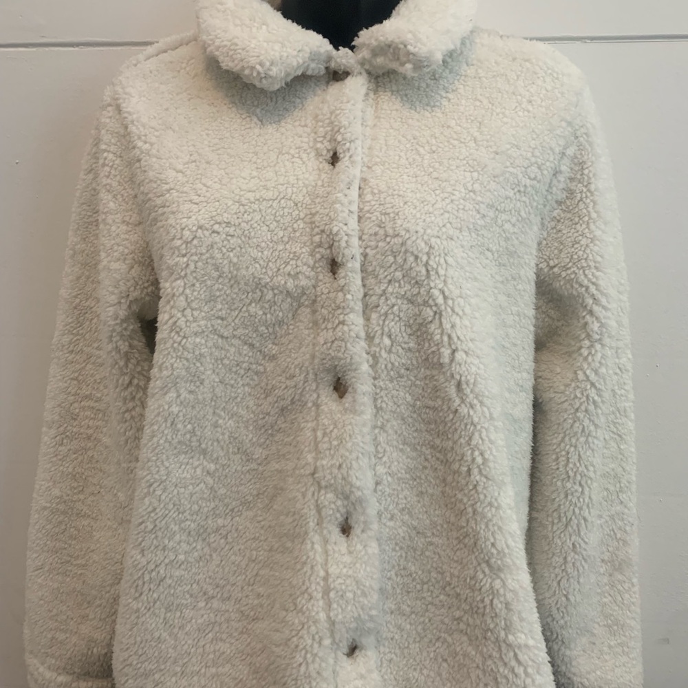 Hem & Thread Cream Sherpa Jacket